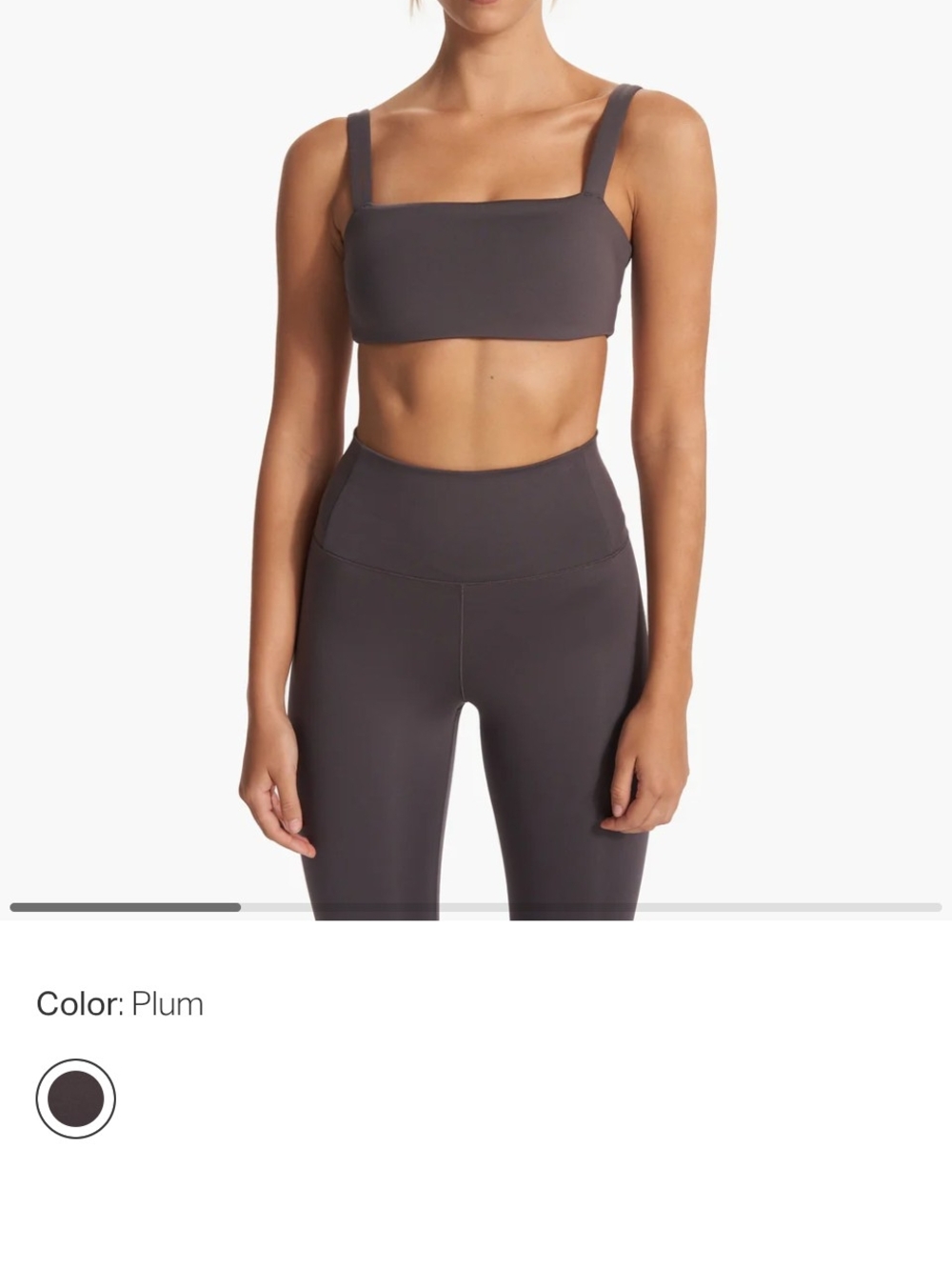 Vuori Plum Square-Neck Sports Bra and Leggings Set